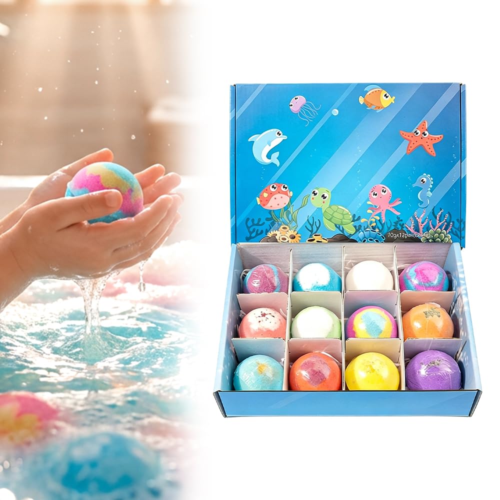 Amazon.com : Ocean Toy Bath Salt Ball Sleeve Box Bath Bombs